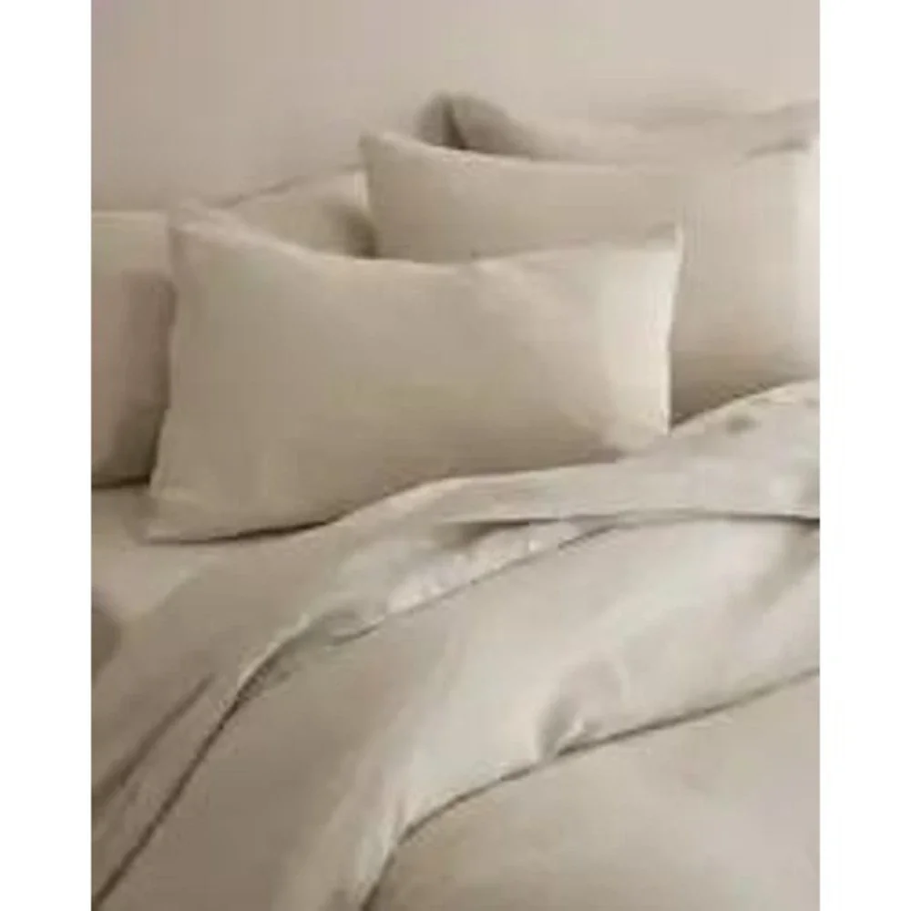 Quince European Linen Chambray Duvet Cover Set Natural King/Cal King New W/ Tags